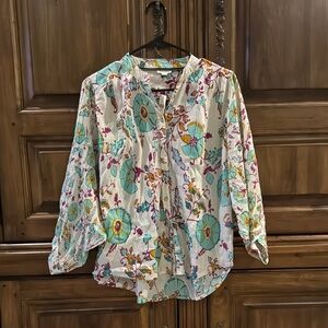 NWT Anthropologie/Pilcro Multicolor Floral Blouse - XXS